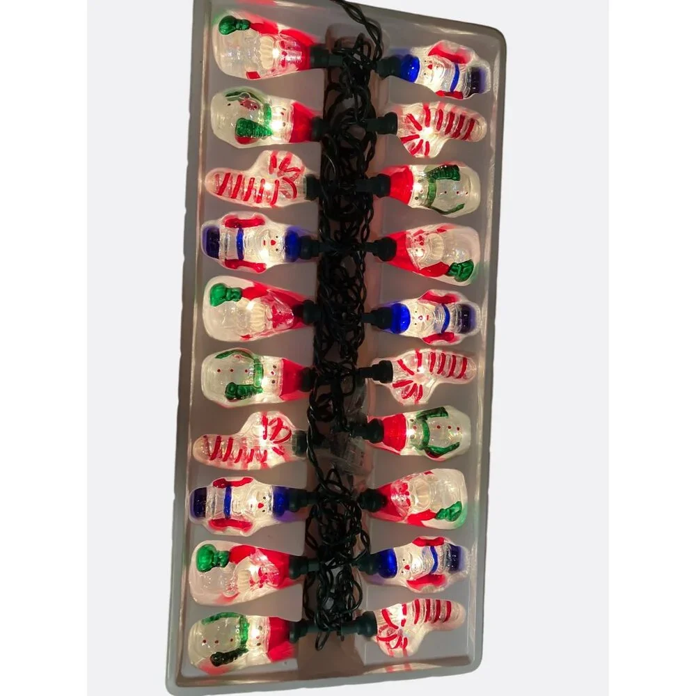 Christmas Indoor String Lights With Santa and Candy Cane Figures J.Hofert Co